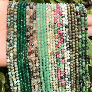 Natural Stone Quartz Beads Round Green Turquoises Moonstone Malachite Amazonite