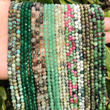 Natural Stone Quartz Beads Round Green Turquoises Moonstone Malachite Amazonite