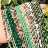 Natural Stone Quartz Beads Round Green Turquoises Moonstone Malachite Amazonite