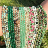 Natural Stone Quartz Beads Round Green Turquoises Moonstone Malachite Amazonite