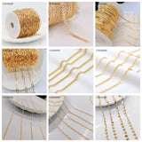 2/3/4mm Wide 14k Brass Plated Chain DIY Jewelry Accessories