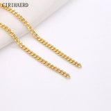 2/3/4mm Wide 14k Brass Plated Chain DIY Jewelry Accessories