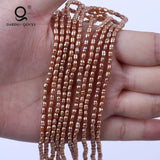 Champagne Freshwater Pearls 2-3mm Rice Shape Strands
