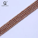 Champagne Freshwater Pearls 2-3mm Rice Shape Strands