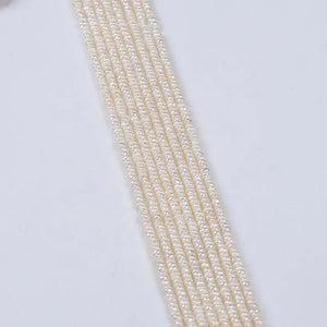 2.5-3mm Freshwater Flat Pearls Bead String Strand for Jewelry Making