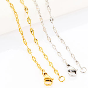 Stainless Steel Lips Chain Necklace 2.5mm Width
