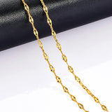 Stainless Steel Lips Chain Necklace 2.5mm Width