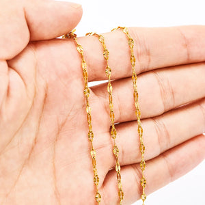 Stainless Steel Lips Chain Necklace 2.5mm Width
