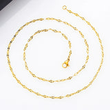 Stainless Steel Lips Chain Necklace 2.5mm Width