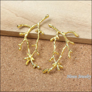 20 pcs Enamel Alloy Jewelry Branch Pendants for DIY Bracelet Necklace Making