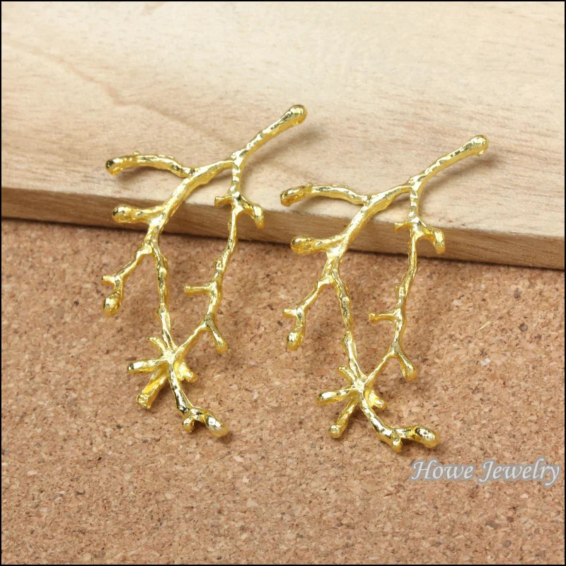 20 pcs Enamel Alloy Jewelry Branch Pendants for DIY Bracelet Necklace Making