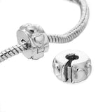 20 pcs Silver Plated Mix Clip Lock Stopper Space Beads