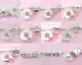 20 pcs Silver Plated Mix Clip Lock Stopper Space Beads