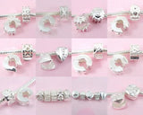 20 pcs Silver Plated Mix Clip Lock Stopper Space Beads