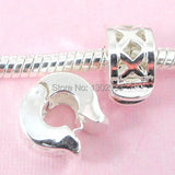 20 pcs Silver Plated Mix Clip Lock Stopper Space Beads