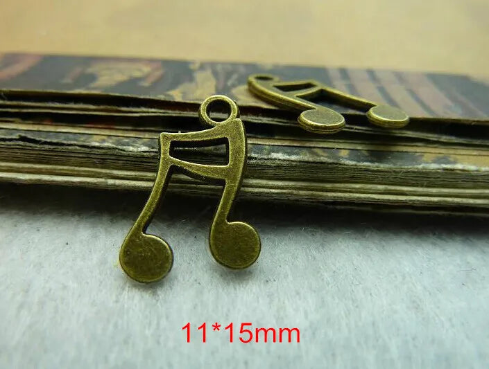 200 PCS Music Symbol Charms Pendant 11*15mm - Free Shipping