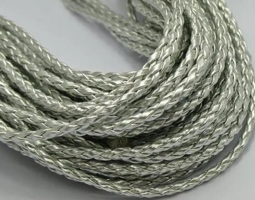 Multicolor Leather Rope Braided PU Twist Leather Cord