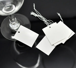 200 String Jewelry Label Paper Pricing Tags 4cmx3cm