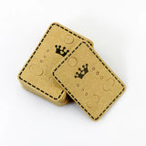 200Pcs Brown Paper Earrings Card Jewelry Display Hang Tag