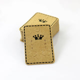 200Pcs Brown Paper Earrings Card Jewelry Display Hang Tag