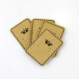 200Pcs Brown Paper Earrings Card Jewelry Display Hang Tag