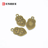 200pcs Cross Shield Pendant Christian Religious Rosary Centerpiece Charms