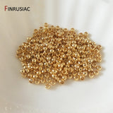 200pcs 2-3mm Crimp Beads 18K Plated DIY Jewelry Making Supplies
