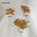 200pcs 2-3mm Crimp Beads 18K Plated DIY Jewelry Making Supplies