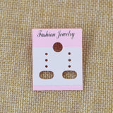 200pcs Pink PVC Earring Cards for Studs Earrings Packaging Display