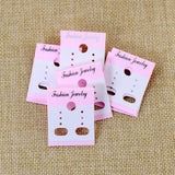 200pcs Pink PVC Earring Cards for Studs Earrings Packaging Display