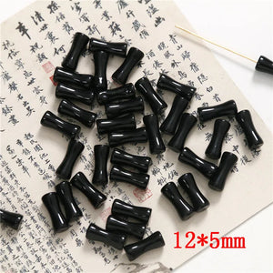 200pcs Bamboo Joint Shape Resin Beads for DIY Jewelry Earrings
