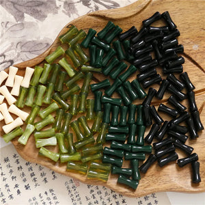 200pcs Bamboo Joint Shape Resin Beads for DIY Jewelry Earrings