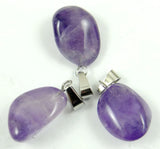 Natural Stone Purple Crystal Charm Pendant for Women Jewelry 24Pcs