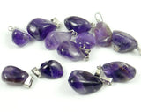Natural Stone Purple Crystal Charm Pendant for Women Jewelry 24Pcs