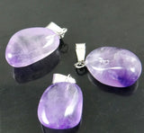 Natural Stone Purple Crystal Charm Pendant for Women Jewelry 24Pcs