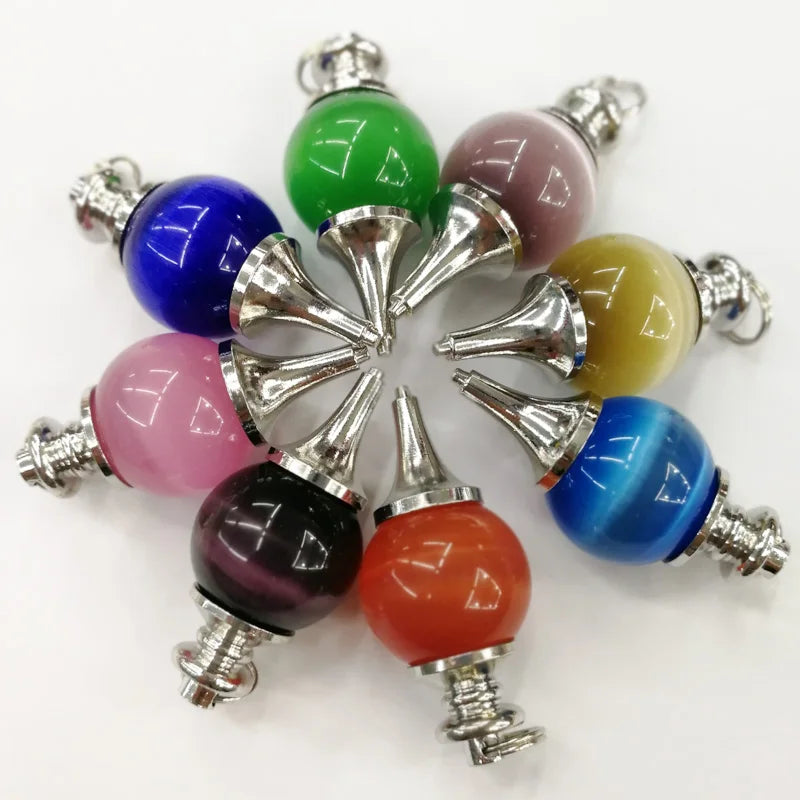 Cat's Eye Stone Pendants for Necklaces Jewelry Making