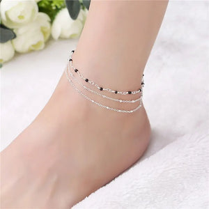 Silver Bracelet Anklet Foot Jewelry Women Ankle Leg Chain