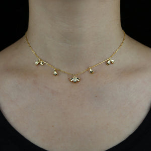 Leaf Charm Choker Necklaces Plated Wedding Jewelry