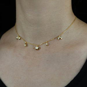 Leaf Charm Choker Necklaces Plated Wedding Jewelry