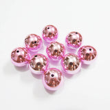 20MM 100pcs Bright Pink UV Plated Acrylic Beads