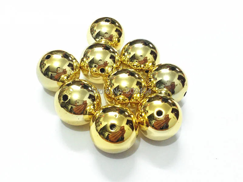 100pcs Acrylic UV Plated Beads for Kids Necklace Making