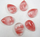 20PCS Cherry Quartz Water Drop Cabochons for DIY Jewelry Making