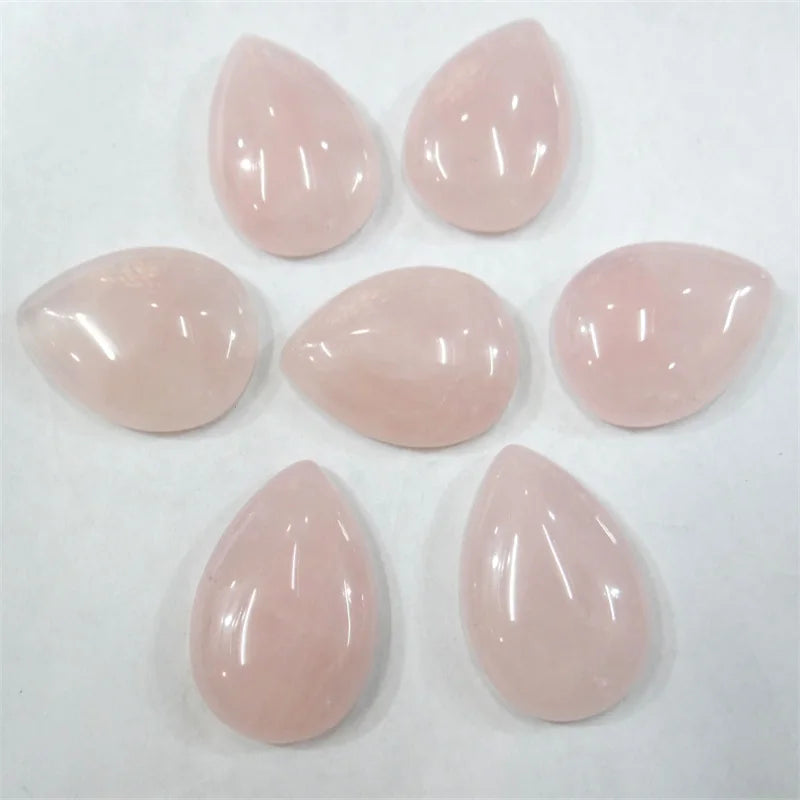 20PCS Water Drop Quartz Crystal Natural Stone Cabochons 25*18MM