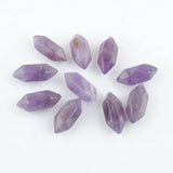 20Pcs Hexagonal Amethysts No Hole Pendant Beads TU3391