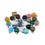 20Pcs Heart Stone Charm Pendant for Jewelry Making 16MM 20MM