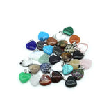 20Pcs Heart Stone Charm Pendant for Jewelry Making 16MM 20MM