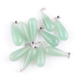 20Pcs Aventurine Water Drop Pendants Natural Stone Jewelry