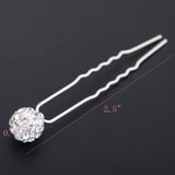 20Pcs Crystal Ball Wedding Hair Pins Clips Bridesmaid Jewelry