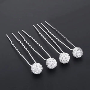 20Pcs Crystal Ball Wedding Hair Pins Clips Bridesmaid Jewelry