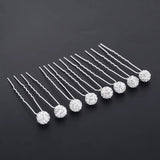 20Pcs Crystal Ball Wedding Hair Pins Clips Bridesmaid Jewelry